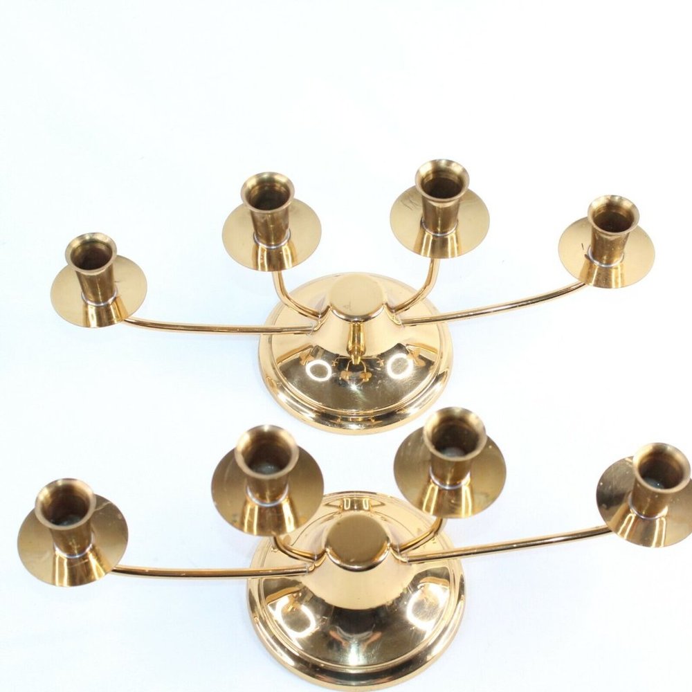 Vintage Mid Century Saxton Inc California  Candlestick Candelabra Holder 2 PC Lo - Picture 3 of 7